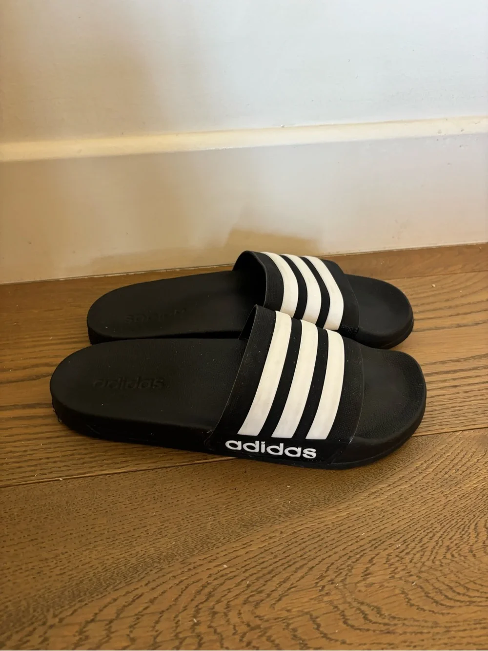 adidas Black and White Slide Sandal - Men’s